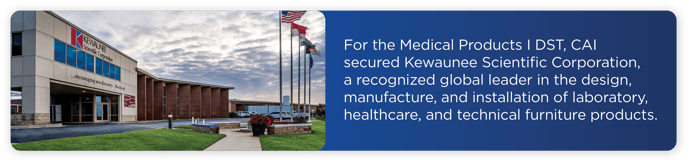  Kewaunee Scientific Corporation facility secured as tenant for Medical Products I DST, highlighting creditworthy tenant selection in healthcare and laboratory manufacturing.